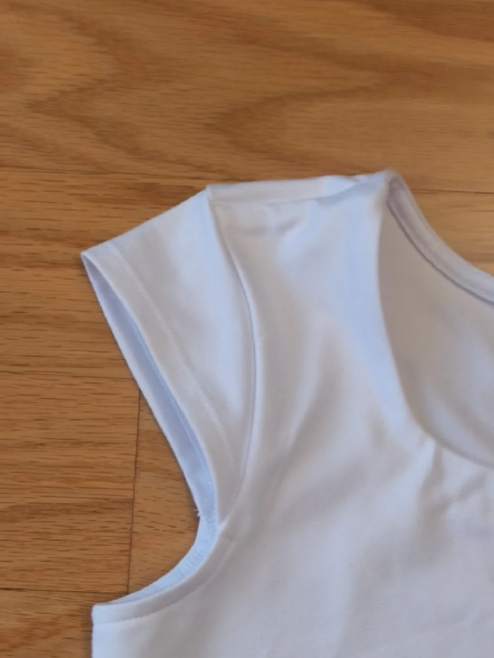 Justice White Cap Sleeve Dance Tee Girls Size S 7/8 NWT